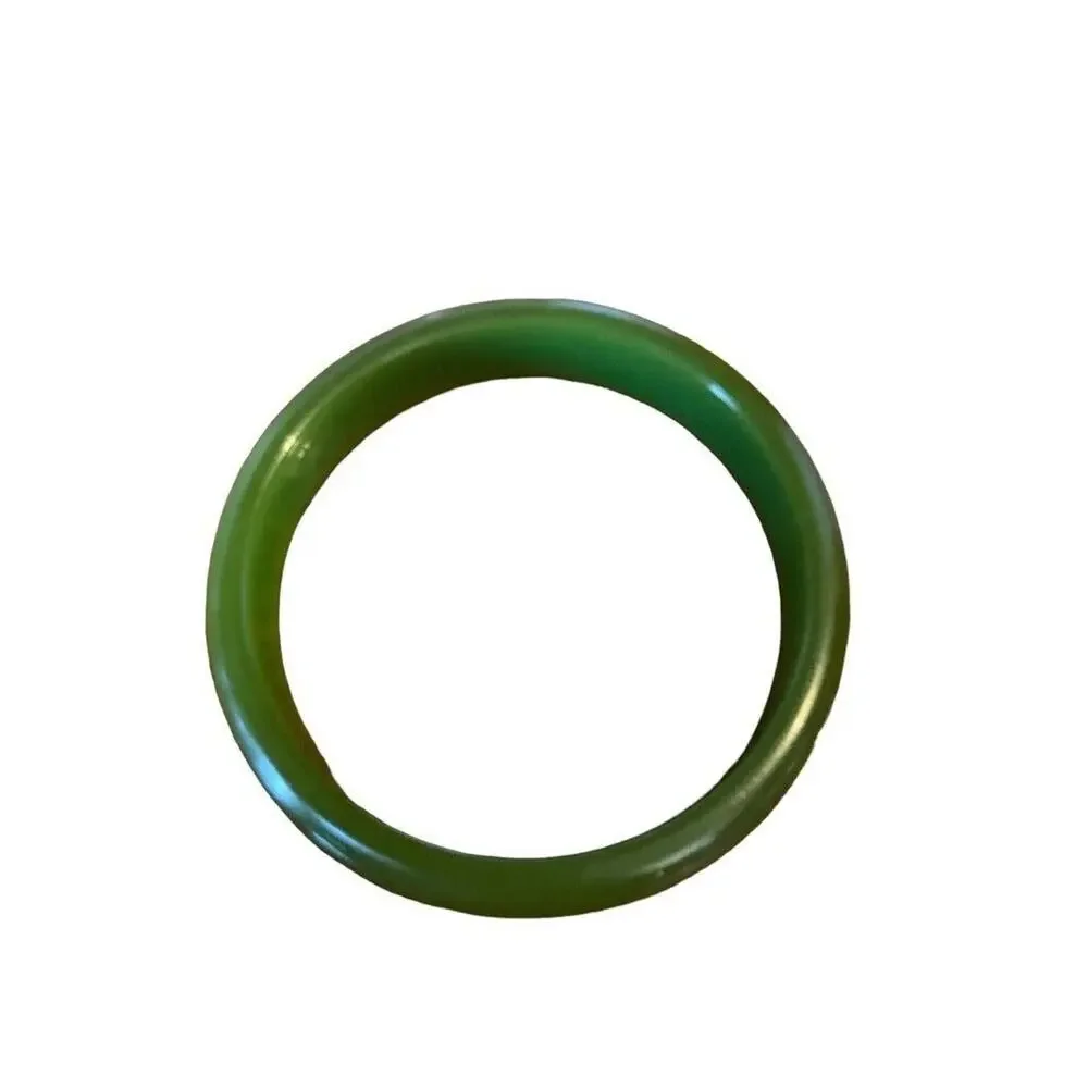 Vintage Bakelite Olive Green Bangle Bracelet 2.5